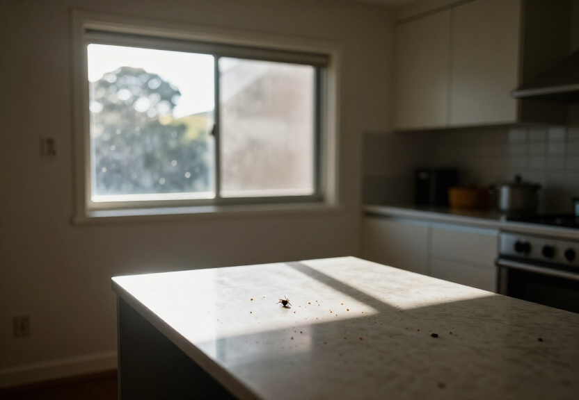 Cockroaches in a Petersham restaurant kitchen before treatment